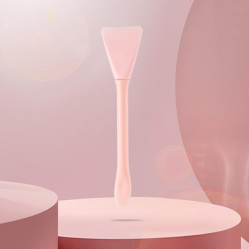 Double Head Dual-use Facial Mask Brush for Mask Stick with Scoop Apply Mud Film Facial Mask Brushes Silicone Facial Beauty Tools