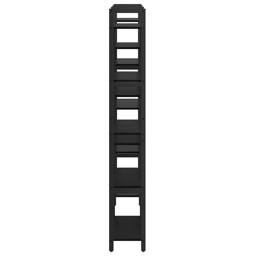 Bookshelf Black Oak Look 156 x 25 x 167 cm