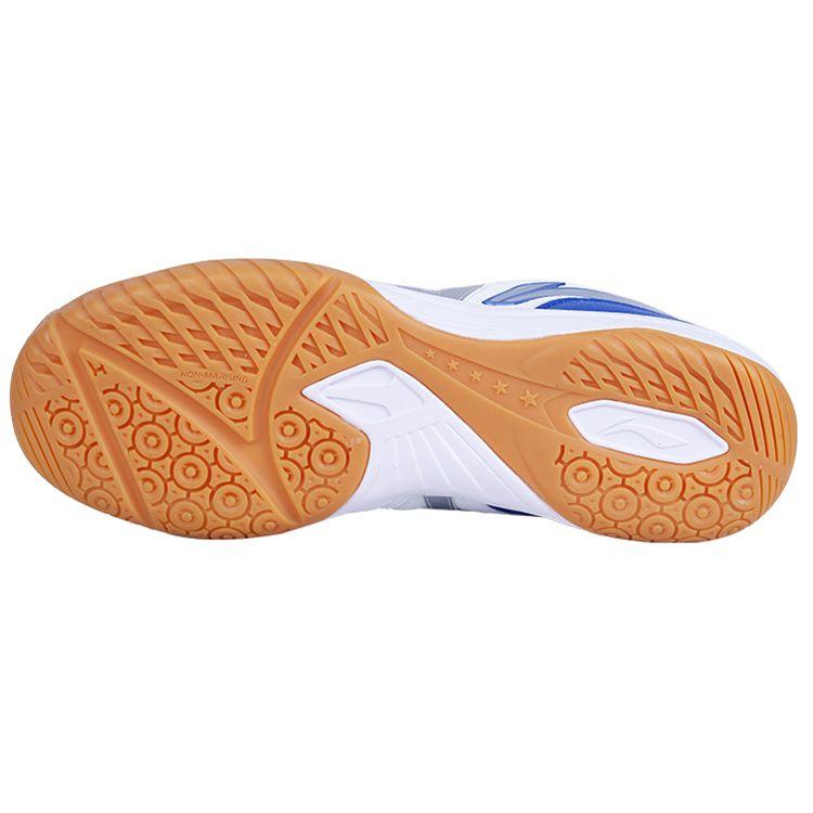 Кроссовки мужские из искусственной кожи Li Ning Fabric, амортизирующие, нескользящие, износостойкие, дышащие, с низким верхом, белые, синие APTT007-4