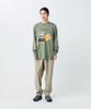 Футболка с длинным рукавом Enjoy Camping для мужчин, размер M [Snow Peak] T-shirt TS-26SU001, Женская футболка с длинным рукавом, Оливковый,
