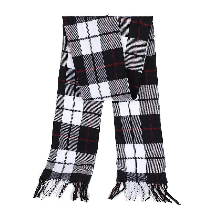 New Autumn And Winter Men'S Versatile Fashion Trend Tassel Scarf Shawl For Warmth Solid Color Thick Wool Good Quality High Cost-Effectiveness