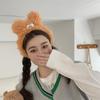 Плюшевая повязка на голову в корейском стиле, уродливая кукла, мультяшные резинки для волос, модный ободок для волос с кроличьими ушками, женский/для девочек