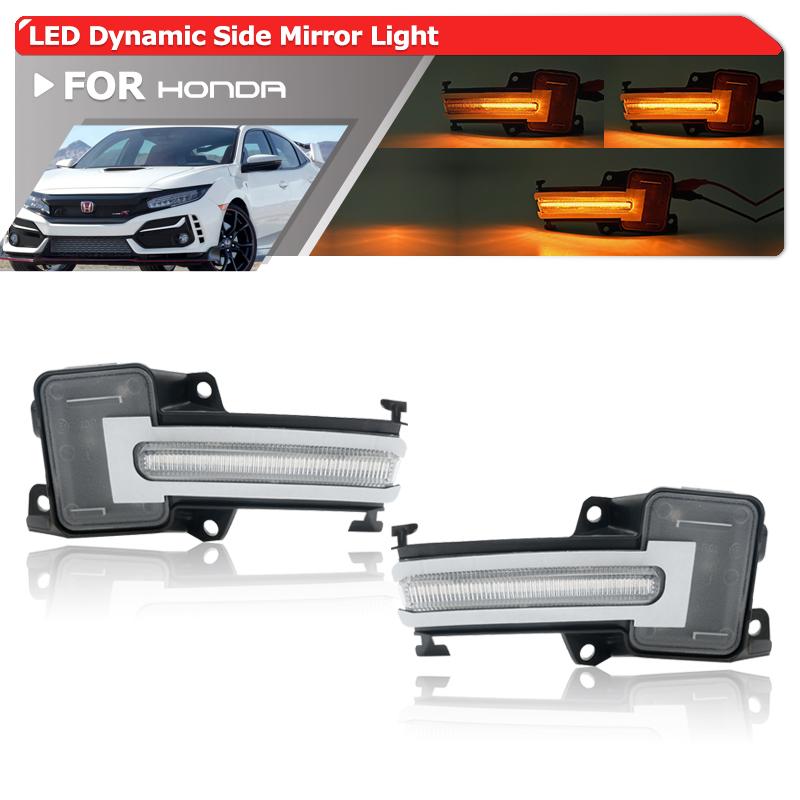 For Honda Civic Hatch Sedan Coupe Type R FK8 2016+ Acura TLX MDX 2021+ Dynamic Flowing Led Side Wing Mirror Blinkers Indicators