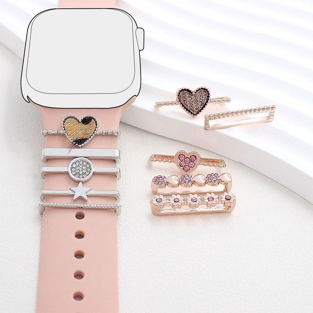 Металлический ремешок для часов, орнамент, браслет, подвески, креативное декоративное кольцо, ремешок, аксессуары