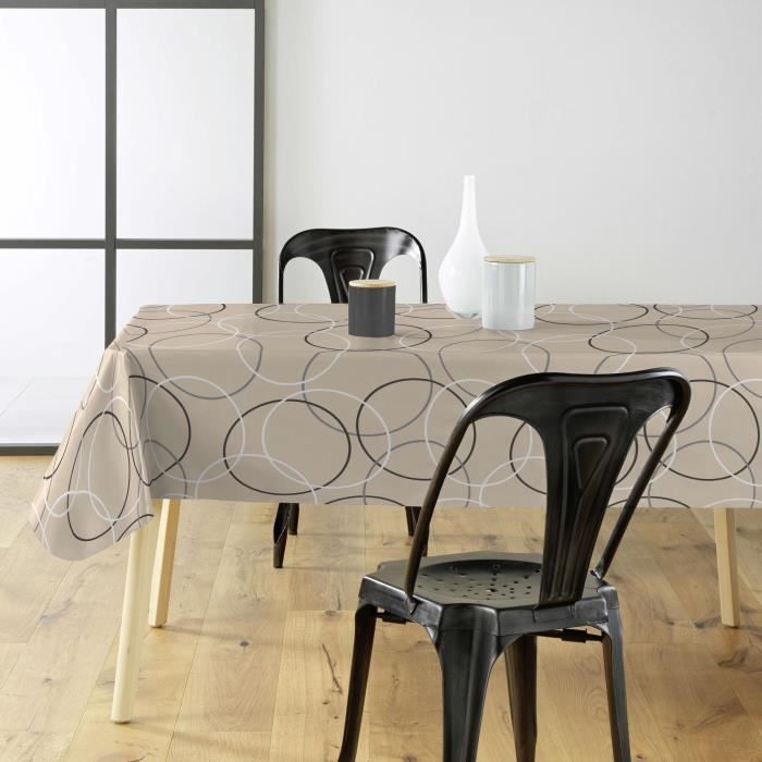 Nappe - Felix - Beige - PVC - Largeur 140 cm - Longueur personnalisable jusqu'à 20 m