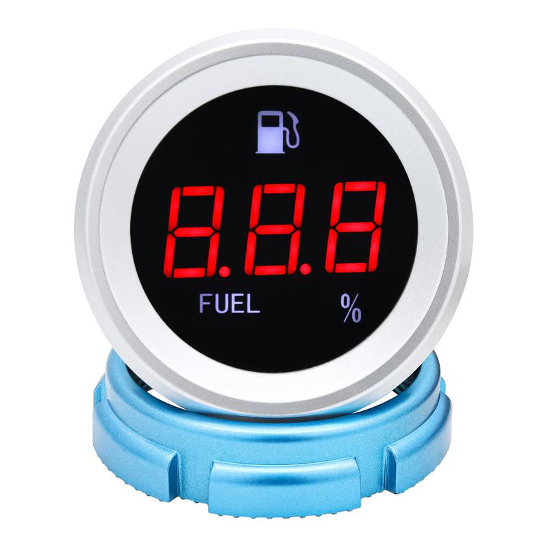 New Digital 52mm Fuel Level Gauge+Fuel Level Sensor 100~500MM 0-190ohm Waterproof LCD Oil Tank Meter for Auto Car Truck 12V/24V