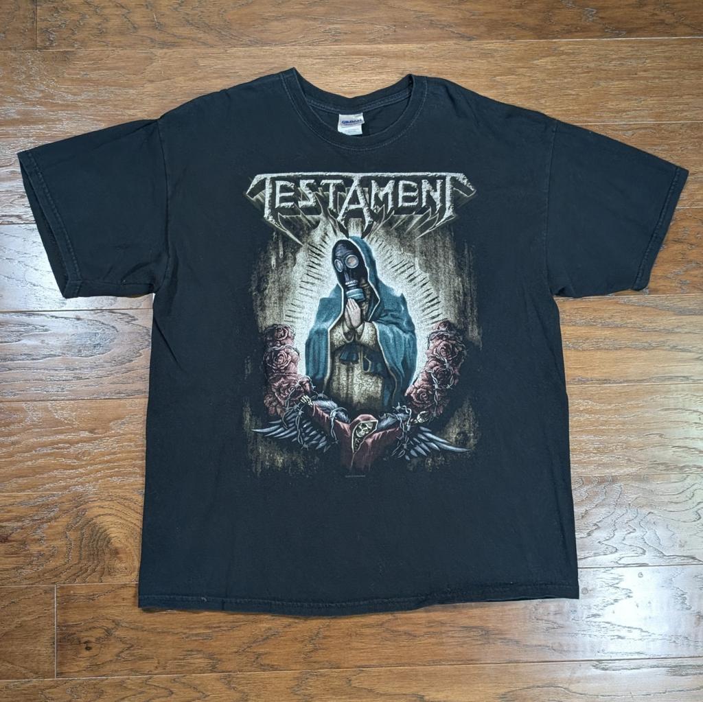 Testament 2010 Thrash Metal Band Tee Shirt Size Large (22x29) Black