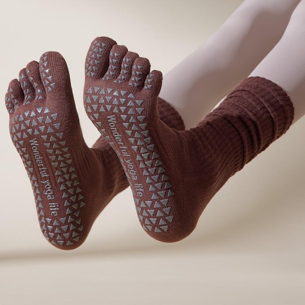 Separate Fingers Women Yoga Socks Silicone Anti-slip Sport Pilates Socks Sports Toe Socks Dance