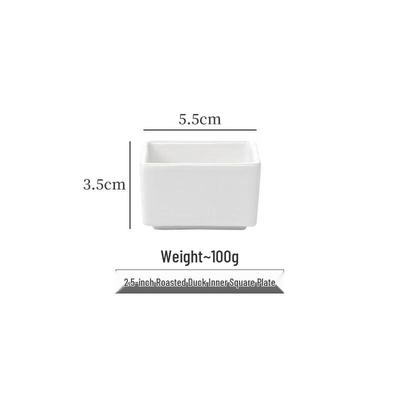 Керамическая тарелка для закусок Jinmeili Pure White