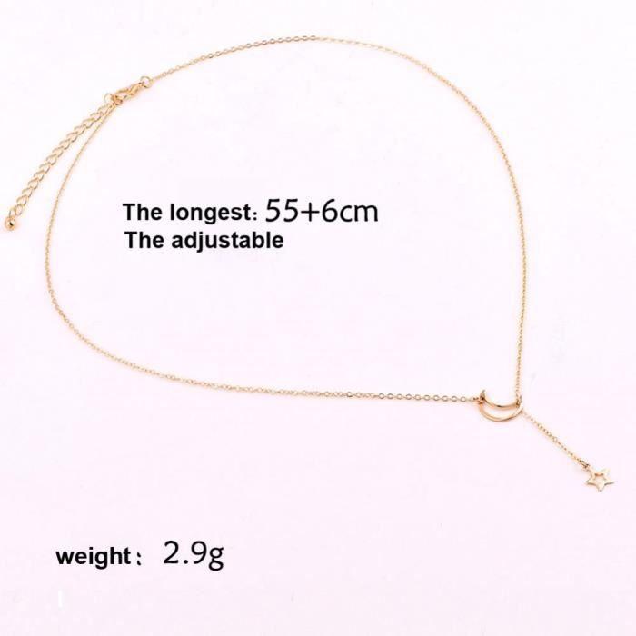 Necklace - Silver - Moon and Star - Layered Pendant - Chic Accessories - Girls