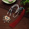 Pearl Horse Face Skirt Necklace Tang Ming Song Dynasty Chinese Necklace Long Tassel Necklace  Girls