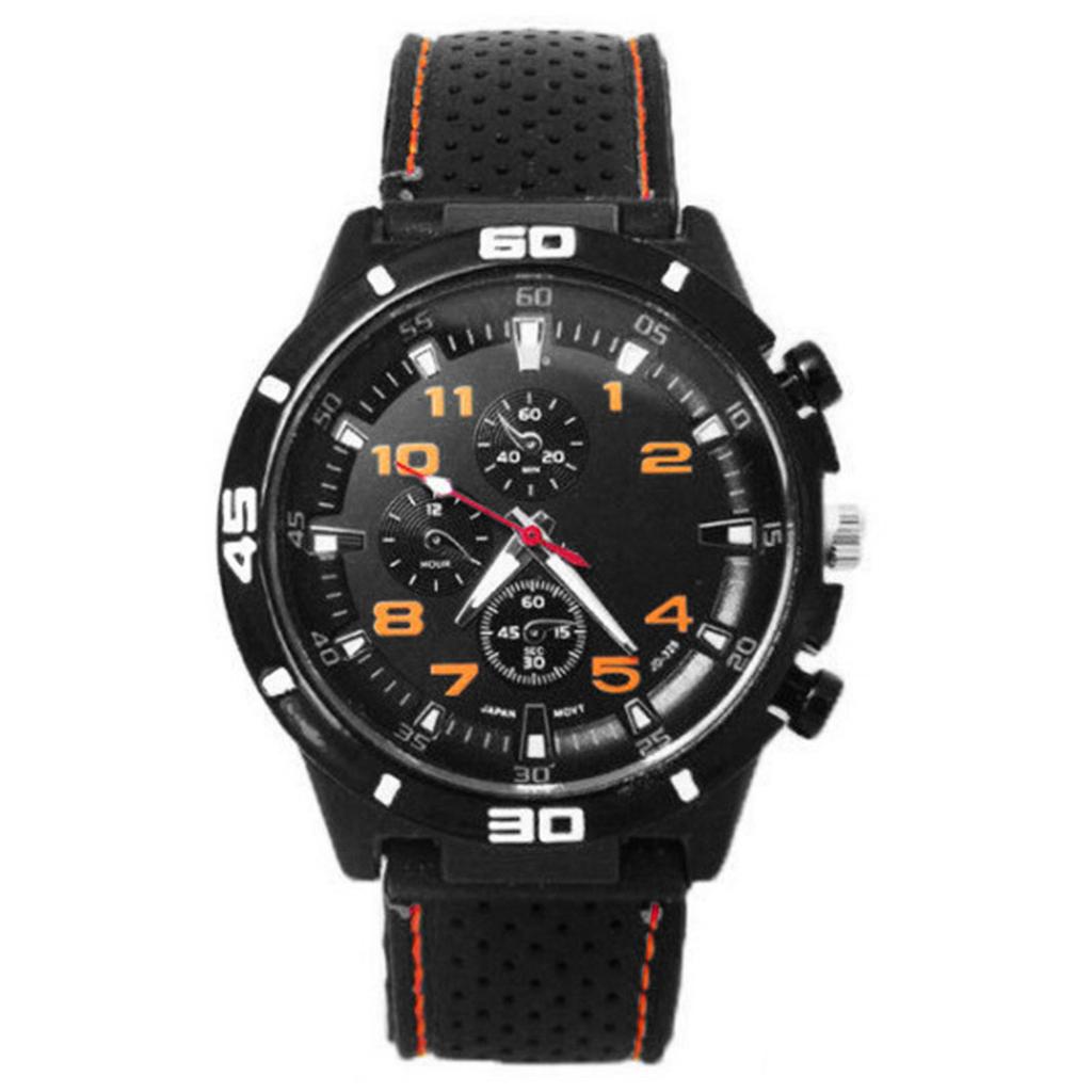 Кварцевые часы Мужские военные часы Спортивные часы Силиконовый ремешок Спортивные часы