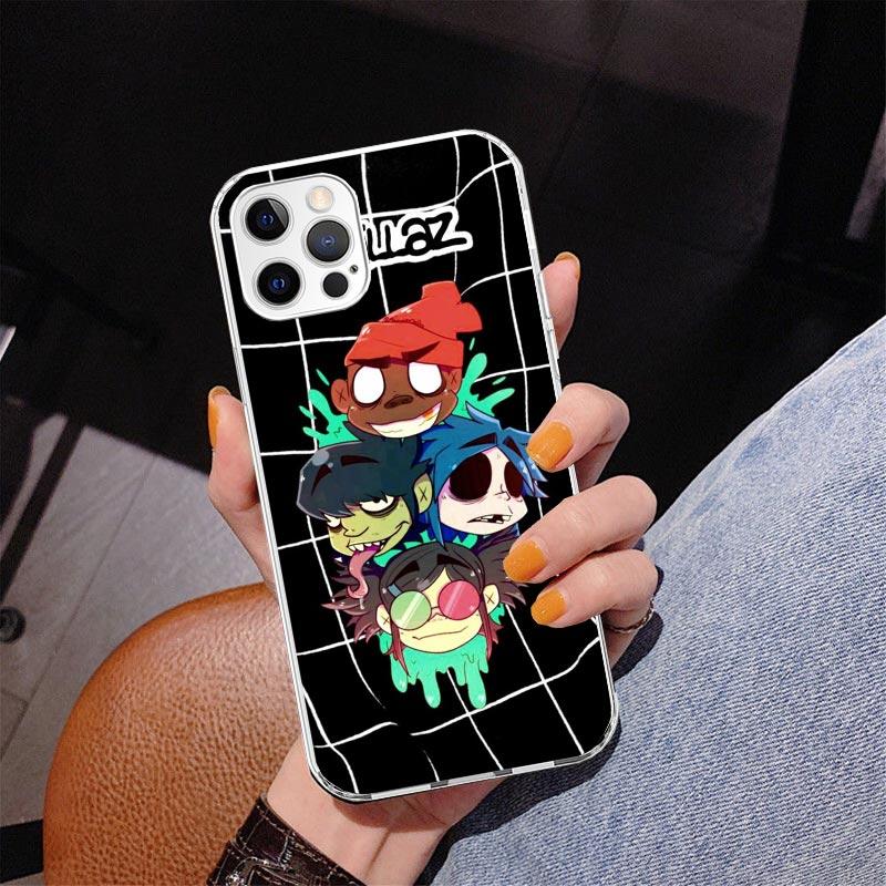 Чехол для телефона Gorillaz Anime для iPhone 17 Air 16 Pro Max 16E 15 + 14 Plus 11 12 13 Mini 7 8 SE Подарок Печать Чехол Fundas 17 Air 16 P