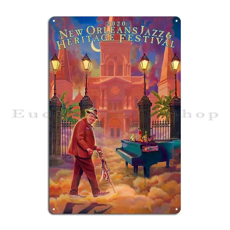 New Orleans Jazz Metal Plaque Poster Printed Wall Pub Wall Create Custom Tin Sign Poster