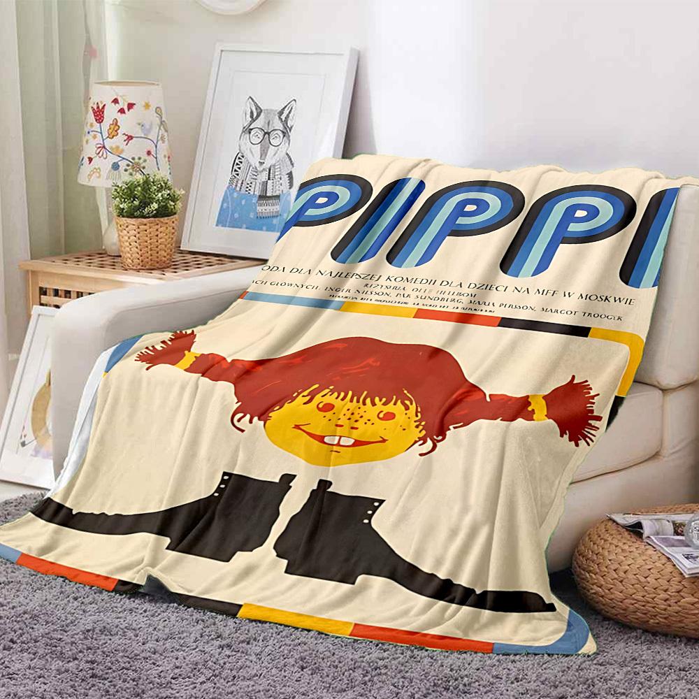 1pc Pippi Longstocking Blanket Lightweight Flannel Blanket Throw Blanket For Sofa, Bed, Travel, Camping, Livingroom, Office, Couch