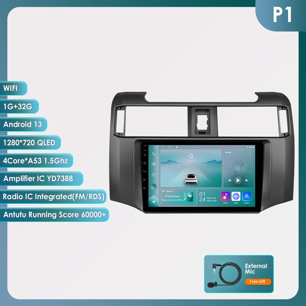 Автомобильная магнитола 4G 9 'Android 12 для Toyota 4Runner 2009-2019 4 Runner Мультимедийный плеер GPS 2din Carplay Авто Стерео DSP Головное устройство с интеллектуальным экраном