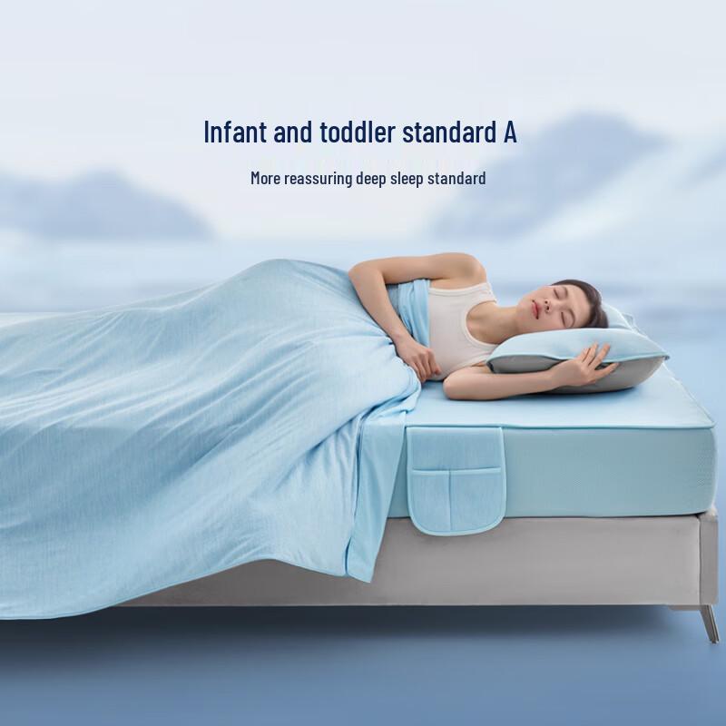 LUOLAI Bedding Machine-Washable Antibacterial Ice Silk Cooling Mat 3-Piece Set
