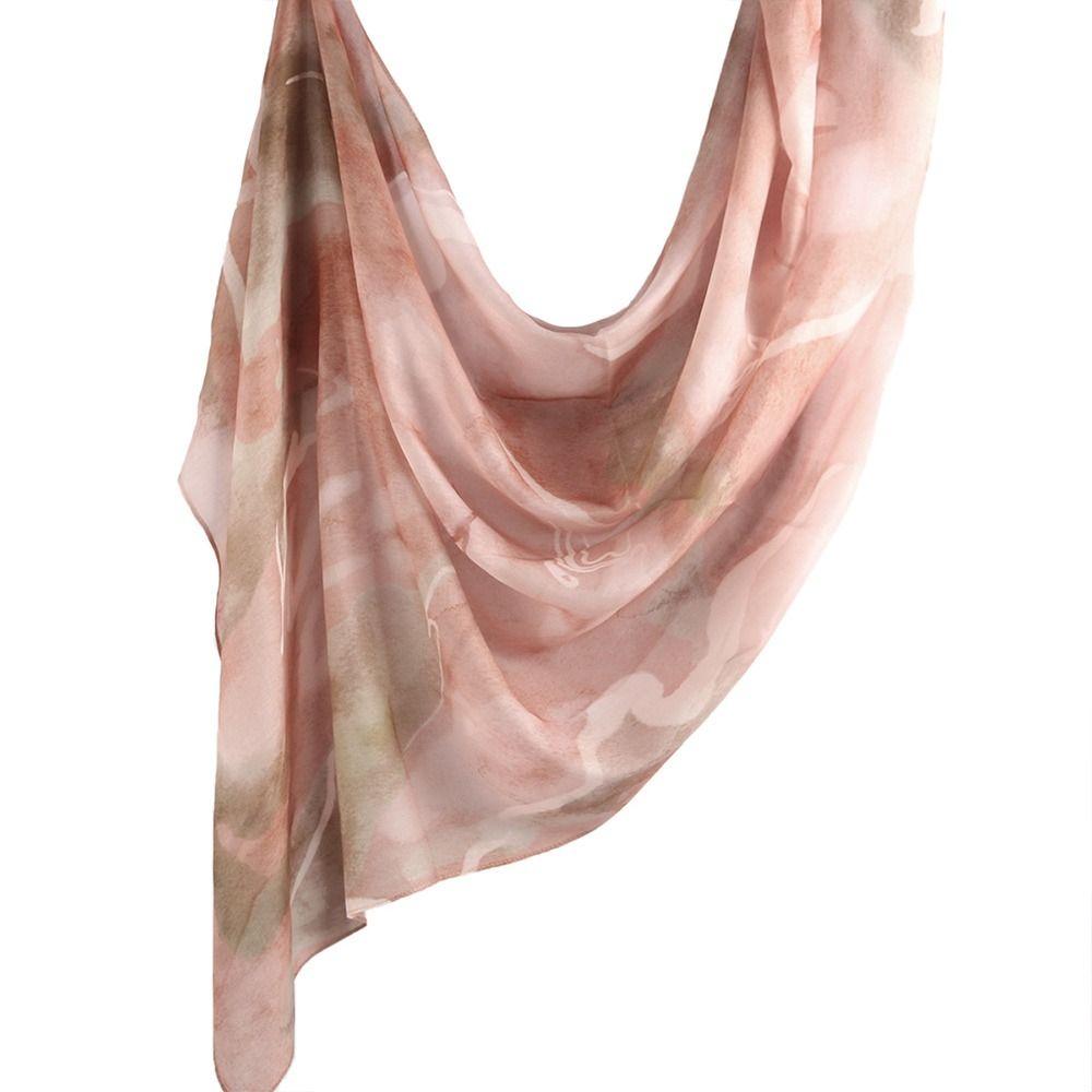 Soft Breathable Shawl Watercolor Series Long Wraps Fashion Indah Shawl Women