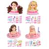 Girls Hair Styling Doll Head Model Pretend Play Makeup Toy with Comb & Accessories Creative Hairdresser Training Tool for Makeup Hairstyle Practice