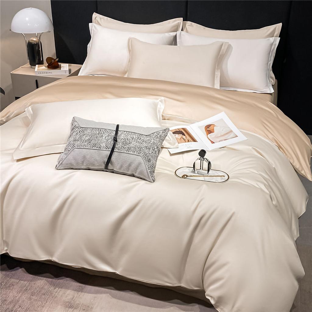 Long Staple Cotton 80 Count Pure Cotton Solid Color Single Duvet Cover Three Piece Set Four Piece Set Solid Color Duvet Cover
