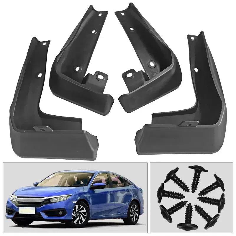 Set Molded Mud Flaps For Honda Civic 2006-2016 2022 Splash Guards Front Rear Mud Flap Mudguards Fender 2007 2008 2009 2010
