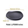 Melamine Black Imitation Porcelain Plate - Versatile Dish for Hot Pot, Barbecue, and Cold Dishes