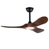 42-inch ceiling fan with lighting and remote control, 3 solid wood blades, low noise, 3CCT, 6-speed settings, suitable for living rooms and bedrooms