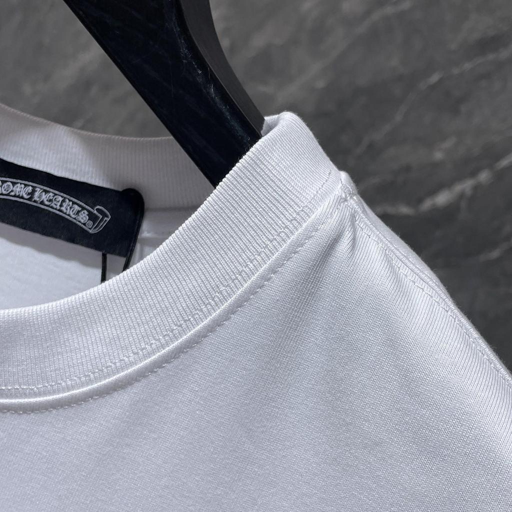 8930 CHROME HEARTS Summer New High Quality Cotton Round Neck Loose Large Size Men's and Women's T-shirt Couple T-shirt