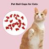 20 шт. колпачки для ногтей с клеем, модные накладки на когти для домашних животных, защита для когтей для кончиков ногтей кошек, аксессуары для домашних животных для собак, кошек