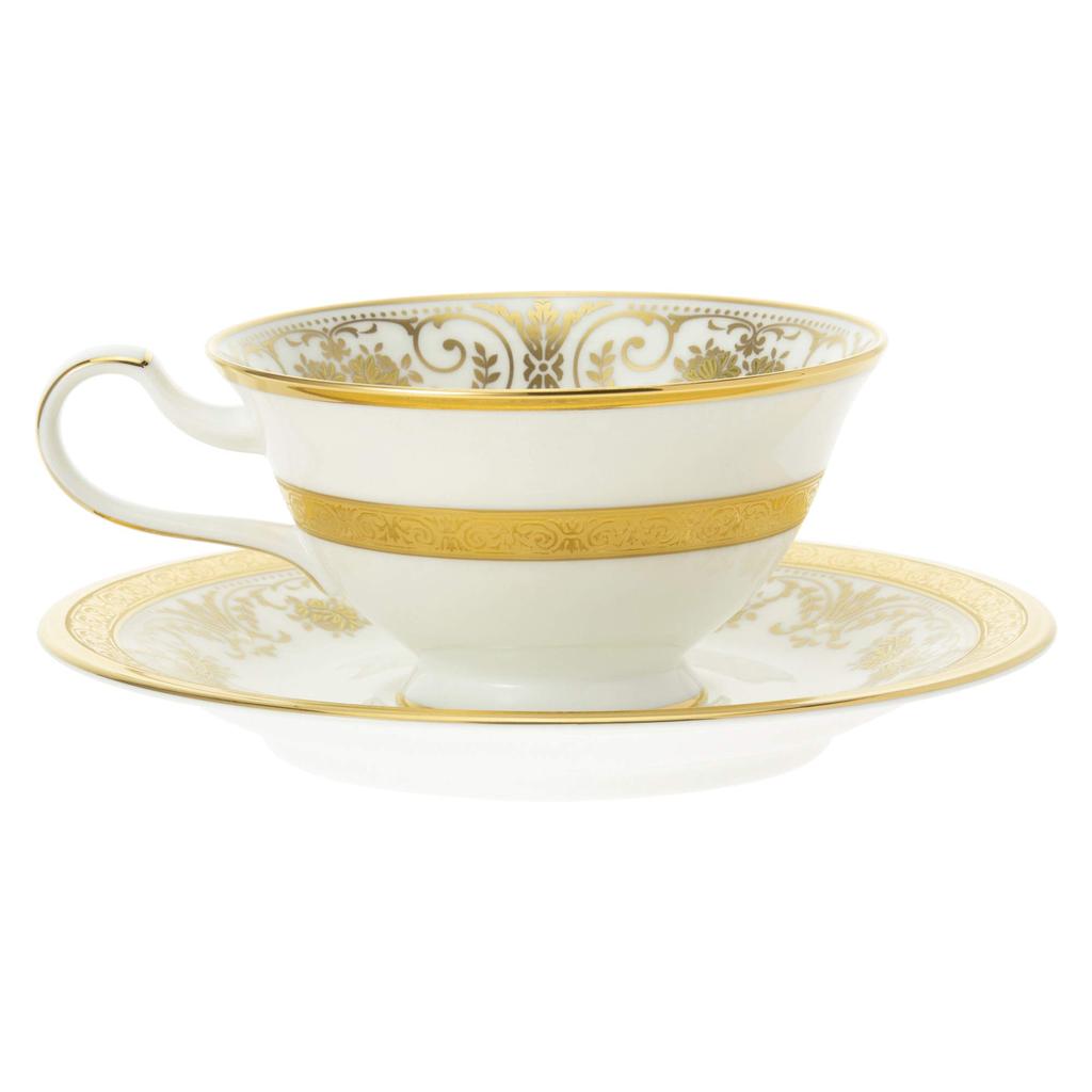Noritake Cup Saucer 220cc Georgian Palace 2 Bone China & (Pair Set) (Coffee Tea) P59587/4858