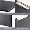 ProCase Clipboard Folder Portfolio, Leather Business Padfolio Organizer Letter Size Professional Folder Binder for Interview Meeting Resume Office