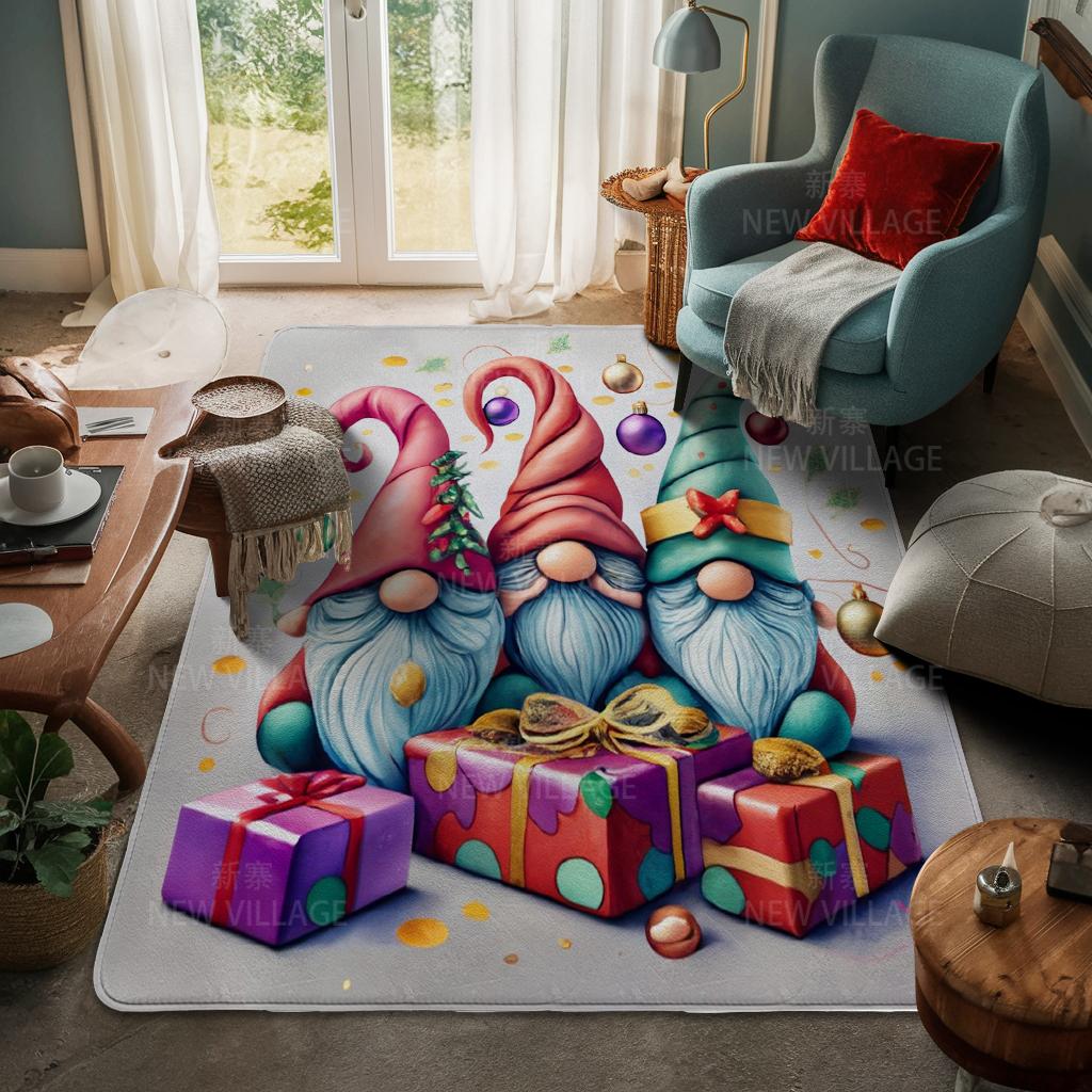 Ковер у входа в дом Домашний коврик у двери Гостиная Ванная Комната Ноги ванная комната Нескользящие коврики с водопоглощением для ванной Счастливого Рождества зима