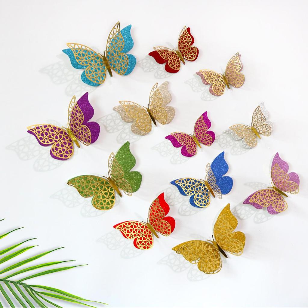 Украшения для вечеринки в виде 3D-бабочки: Наклейки на весеннюю тематику для детских дней рождения и свадеб