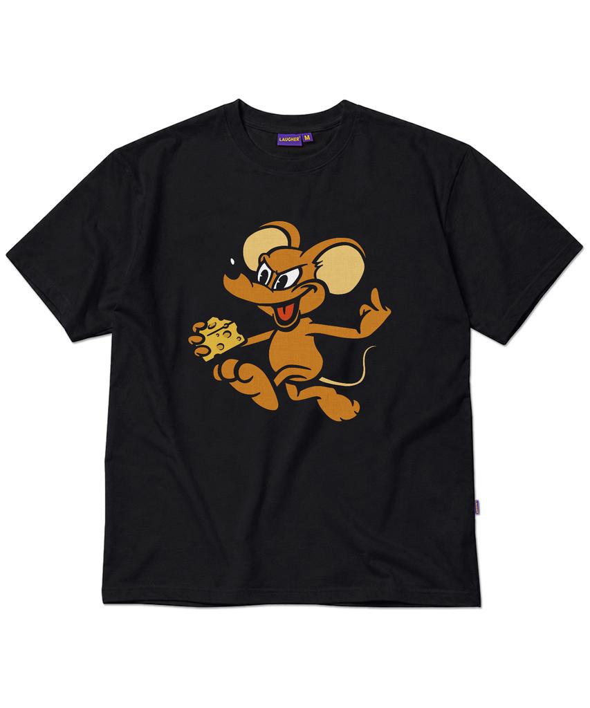 LAUGHER Футболка 'N' Run Mouse - Черная