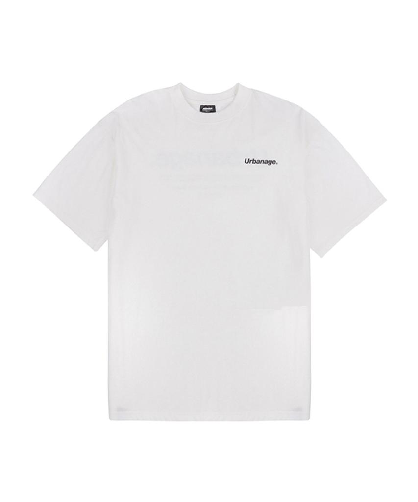 URBANAGE Basic Logo Oversized Short Sleeve T-Shirt_White