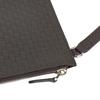 Gucci GG Embossed Leather Pouch Dark Brown Wristlet Clutch Bag 544477-BMJ1N-2044