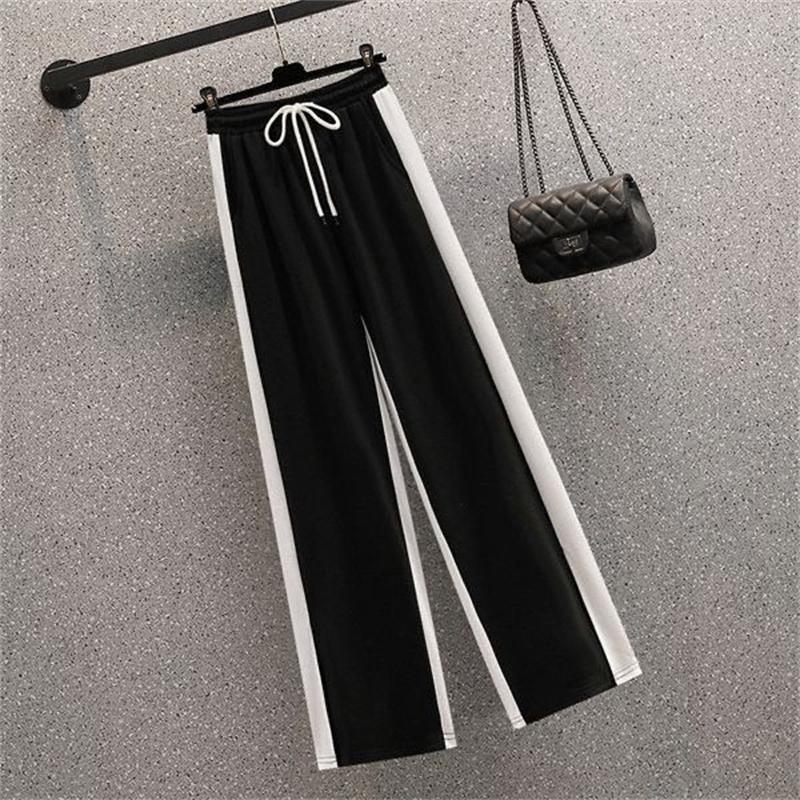 Осенний топ с длинным рукавом и воротником поло, уменьшающий возраст, повседневные брюки, модный костюм для женщин