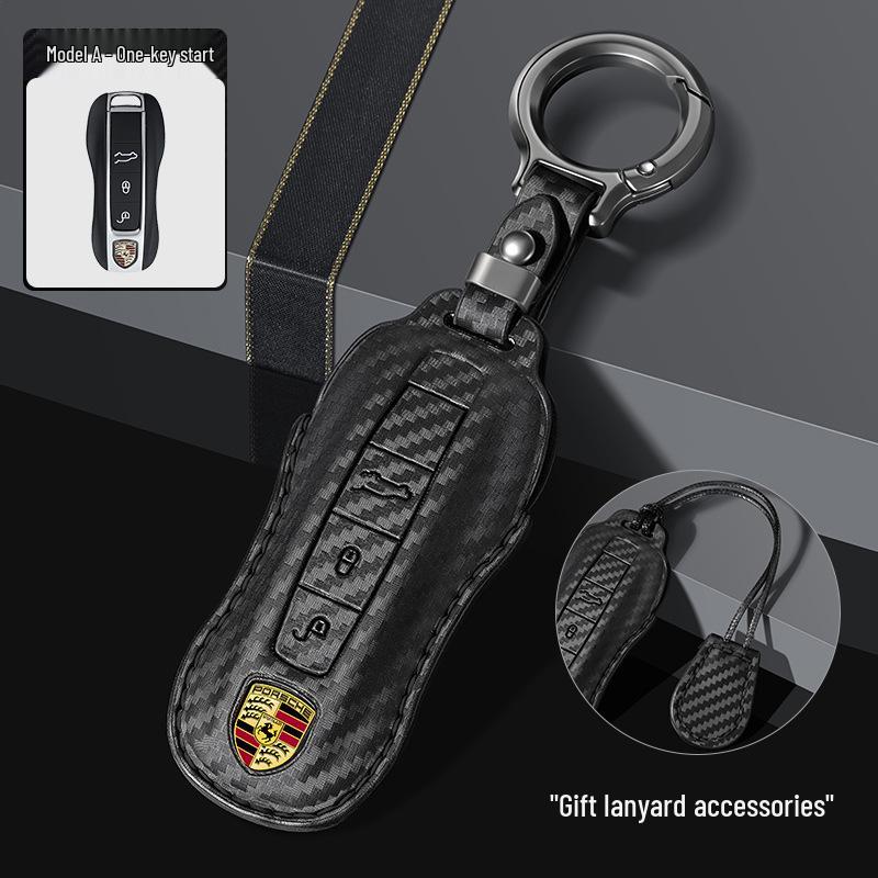 Porsche Carbon Fiber Key Cover for Taycan, Cayenne, Macan, Panamera, 718, 911