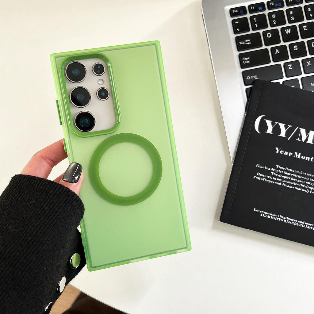 Модный матовый прозрачный чехол для Magsafe для Samsung Galaxy S26 Ultra Pro S25 Edge S24 S23 Plus A57 A37 A27 A17 A07 A56 A36 A26 A16 Беспроводная зарядка Крышка