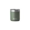YETI Rambler 10 Oz. Stackable Lowball 2.0 Vacuum Insulated Stainless Steel with Mug Slider Lid, Camp Green