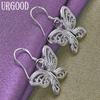 925 Sterling Silver Hollow Butterfly Earrings Fashion Jewelry