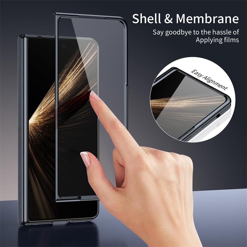 Matte Protective Case For Honor Magic V V3 Fold Cover Built-in Screen Protector Full-Body Hinge Protection Fundas