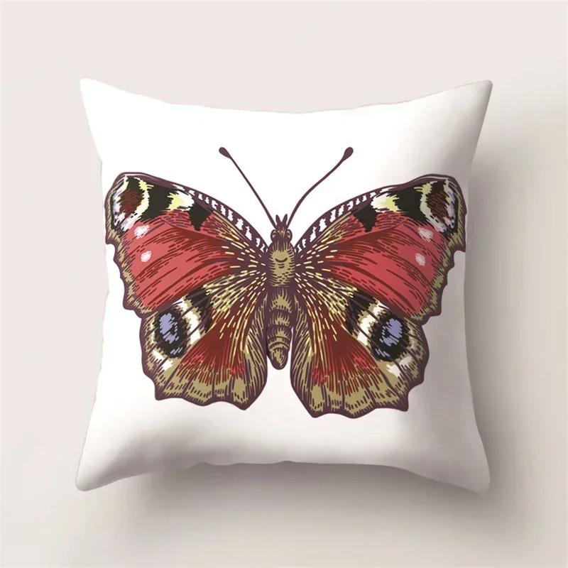 Beautiful Butterfly Print Decorative Pillow Cover Car Sofa Square Cushion Pillow Cover
