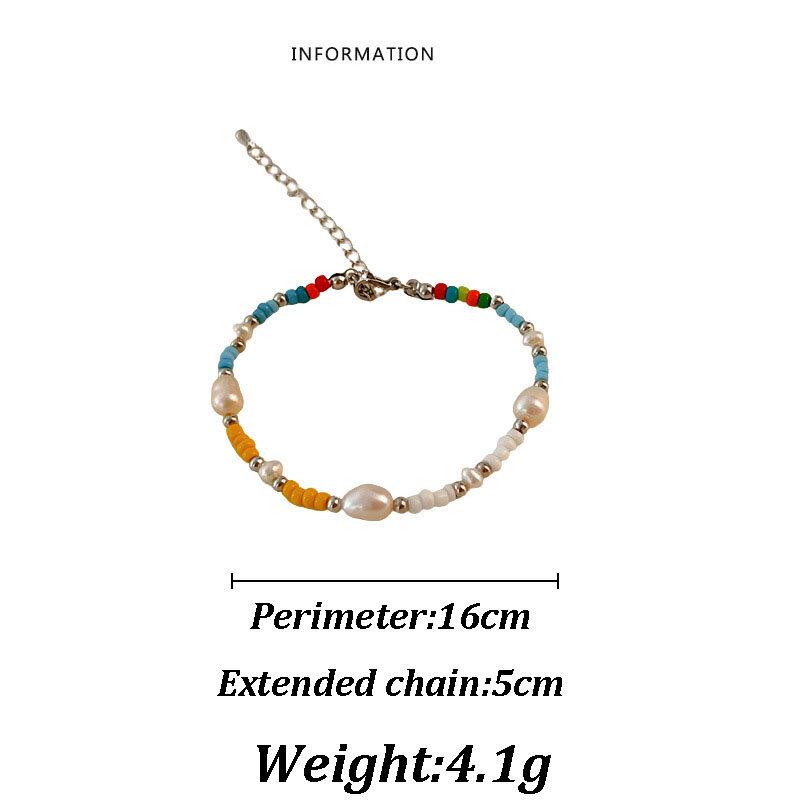 Сломанный серебряный браслет из искусственного жемчуга, модный шарм для женщин, INS, круглые браслеты из бисера, индивидуальный дизайн для девочек, небольшой дизайн, нерегулярный крой, вечерние ювелирные подарки