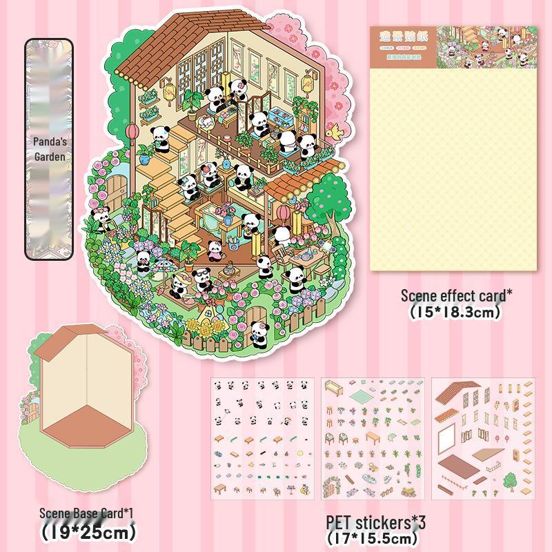 3D Miniature Scene Collage Stickers: Cute Decompression Handbook Stickers
