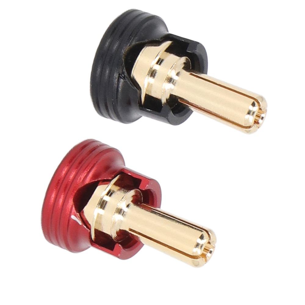 2 Pcs/Set Copper Connectors RC Battery Heatsink Plugs 4/5mm RC Heatsink Plug Grips Set RC Cars