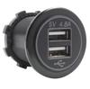 Водонепроницаемая двойная USB-розетка, гнездо питания 2,4 А и 2,4 А (4.8А) С проводом Встроенный предохранитель 10А Для Автомобиля Лодки Морских Мотоциклов RV Грузовика Фургона Транспортных Средств