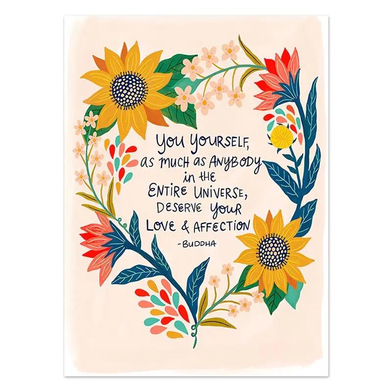 Вдохновляющая цитата Арт-постер Бохо Детская Комната Цвет Холст Живопись Клод Моне Настенный Принт Картина с цветами Кабинет Домашний Декор