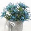 4 ветки Real Touch Blue Искусственный цветок чертополоха Букет Длинные стебли Шелковый цветок чертополоха Искусственные цветы чертополоха Растения для домашнего декора Сад Выпускной вечер