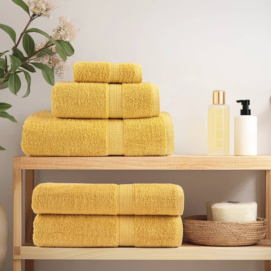 Premium Sauna Towels SOLUND 4 pcs. Gold 80 x 200 cm 600 g m²